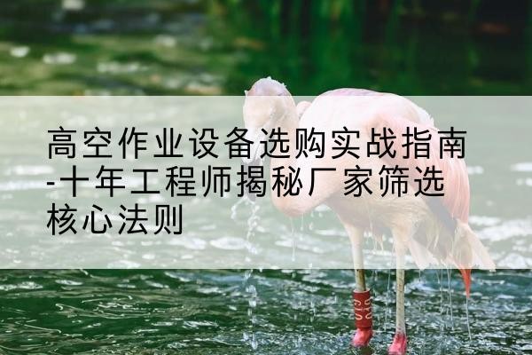 旺苍剪叉式升降机厂家-高空作业设备选购实战指南-十年工程师揭秘厂家筛选核心法则